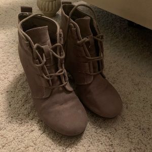 Brown Booties with wedge